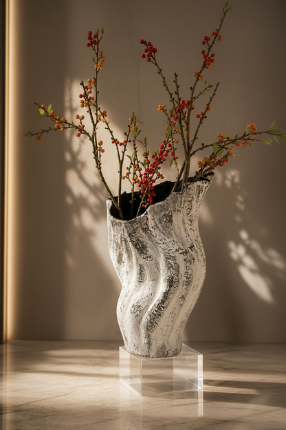 Shell-Inspired Statement Vase Set