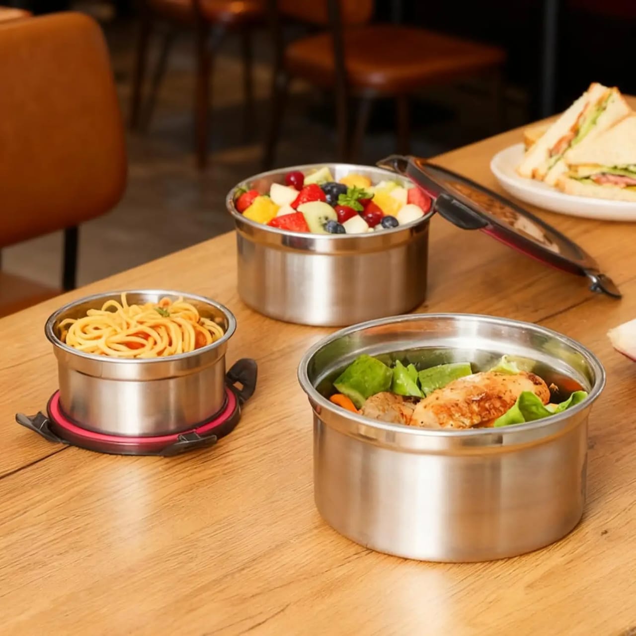 3Piece 304 Stainless Steel Lunch Box Set