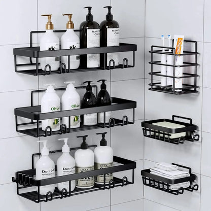 Metal Carbon Shower Caddy Shelf