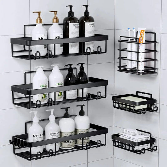 Metal Carbon Shower Caddy Shelf