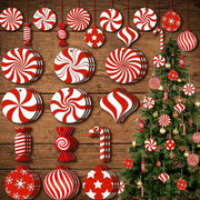 12 Piece Wooden Red Candy Cane and Windmill Christmas Tree Pendant Decorations for Home and Shopping Mall Displays available in Nairobi, Kenya