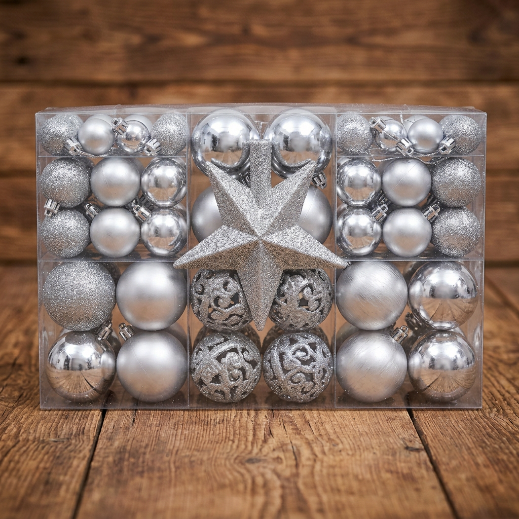 101 Piece Shatterproof Christmas Ball Ornaments Set with a Star
