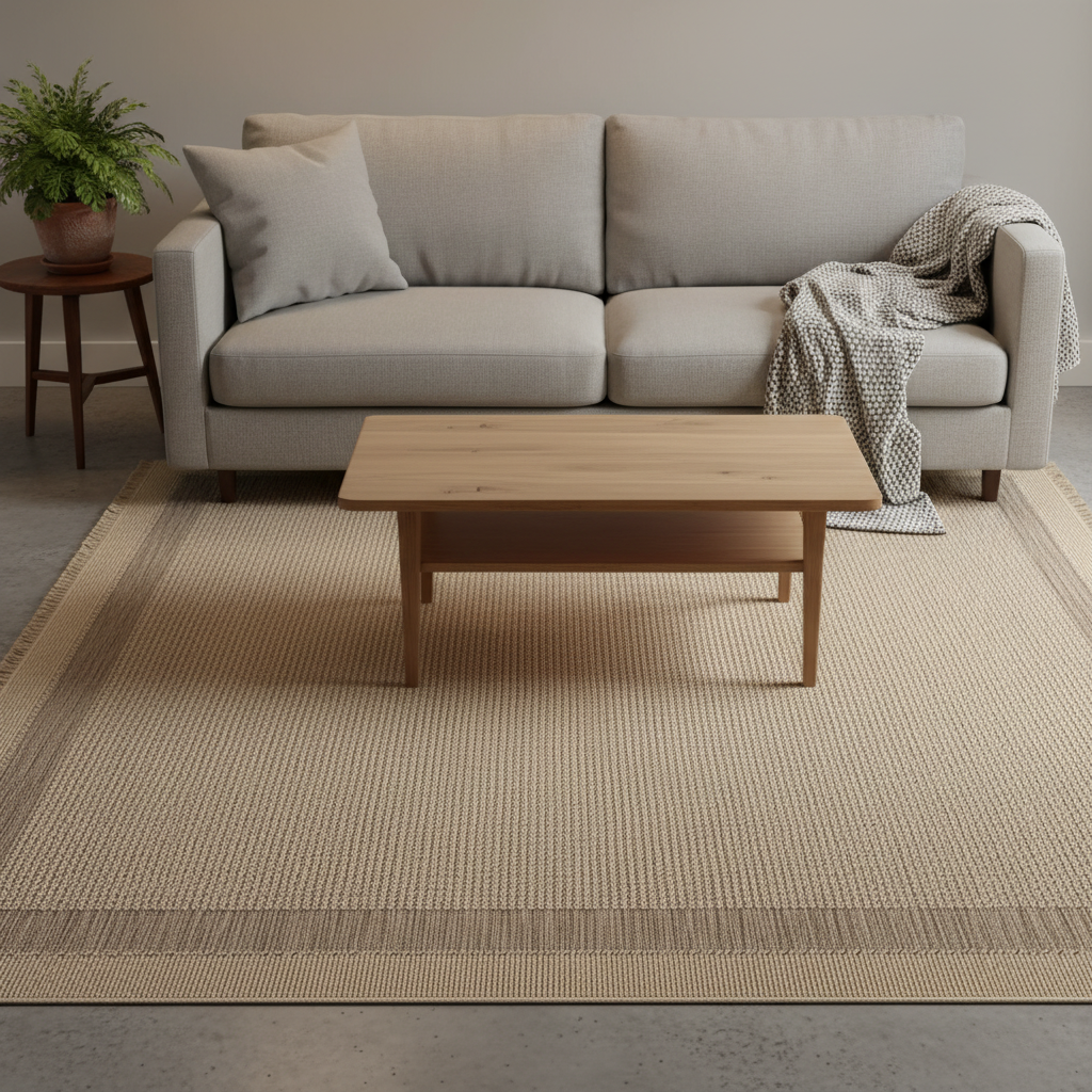 Teora bordered carpet rug with large durable design and elegant finish suitable for spacious living and dining areas.