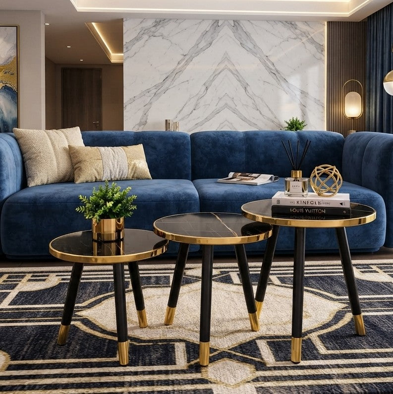 3 in 1 Executive Marble Table