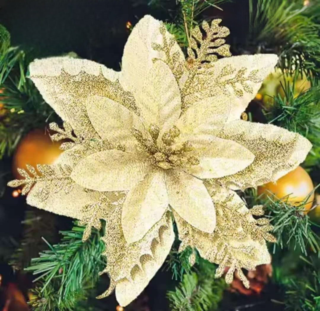3Pcs Christmas Flower Decor For Tree Decoration