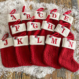 Knit Monogram Christmas Socks