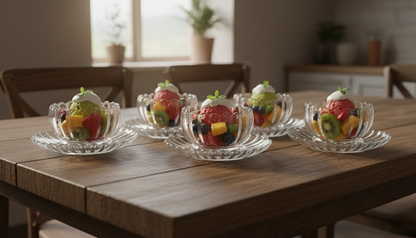 12-Piece Crystal Glass Mug And Saucer Set – 280ml