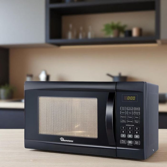 Ramtons 23 litres black digital microwave oven with glass