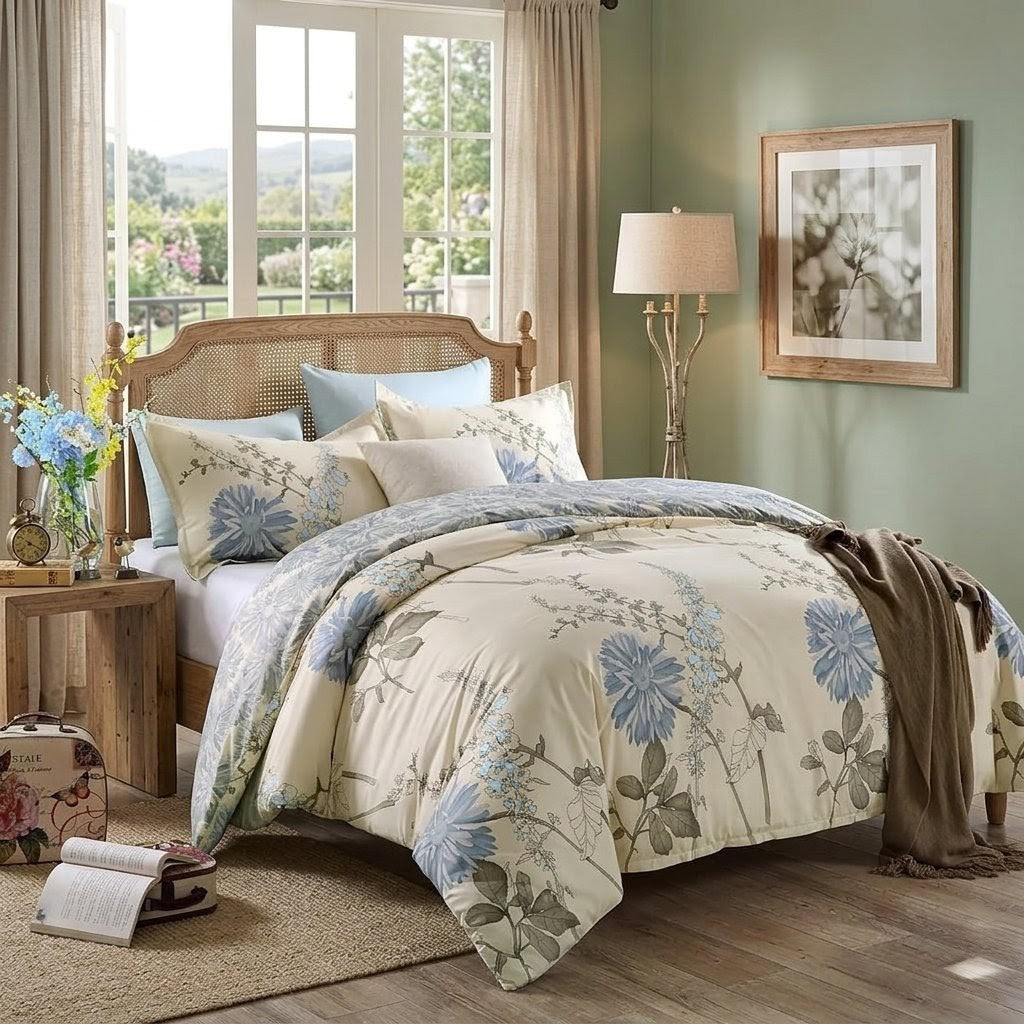 Duvet Cover Set with Bedsheet and Pillowcases