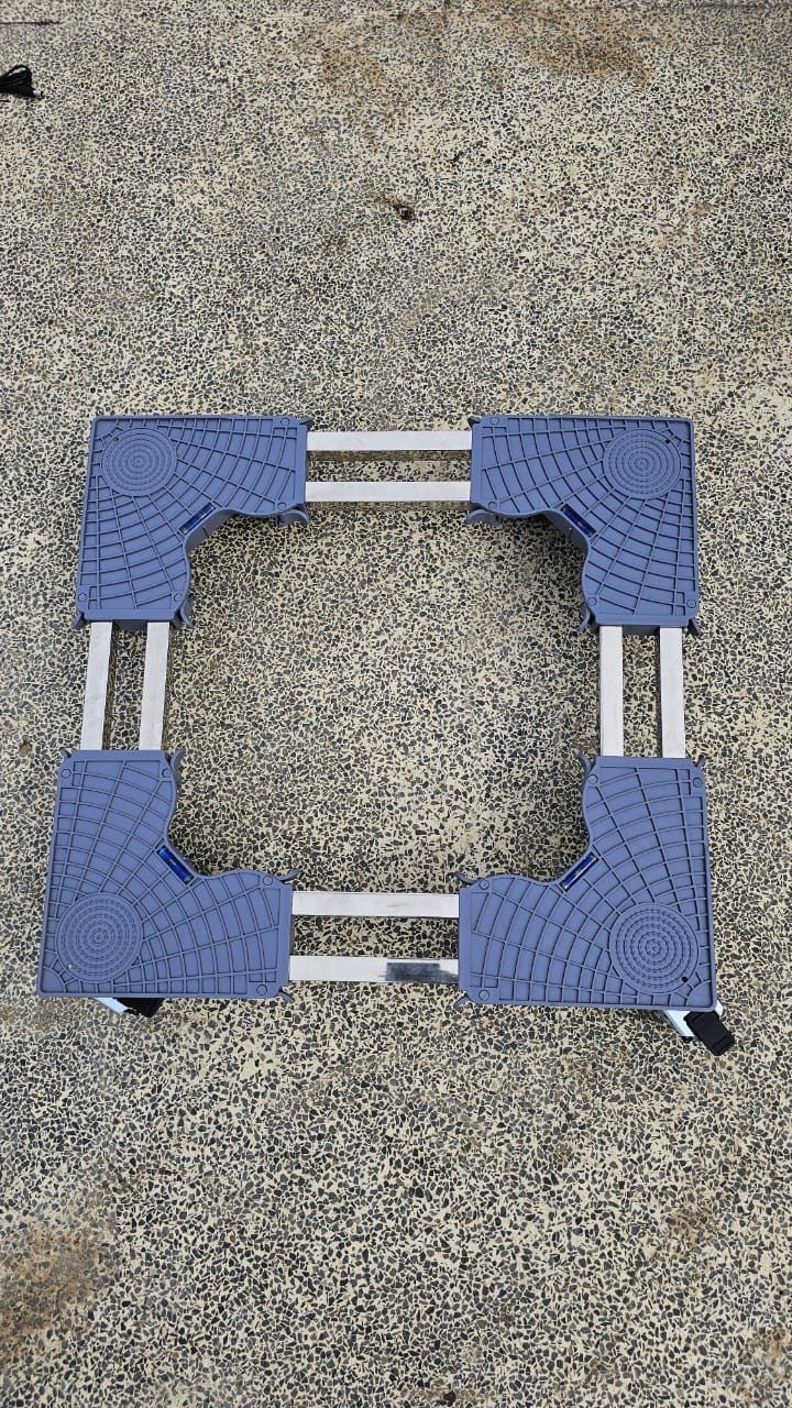 Heavy Duty Adjustable Fridge and Washing Machine Base Stand with 8 Support Legs
