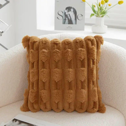 2Pcs Rabbit Fur Cushion Cover
