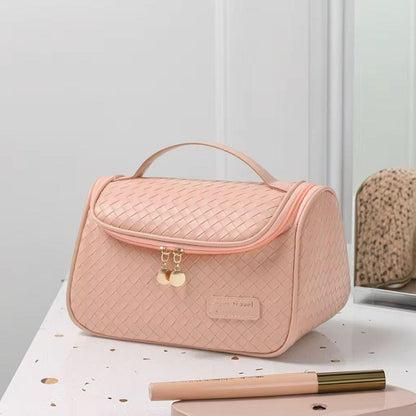 Leather Travel Makeup & Cosmetics Organizer Bag
