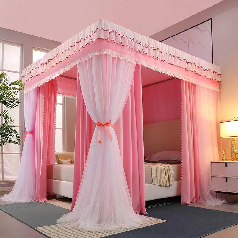 Canopy Bed Frame with Bed Curtain