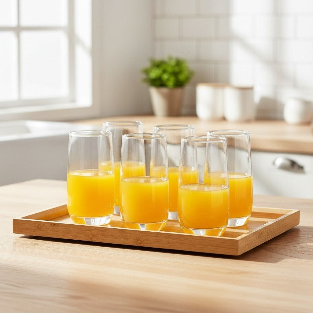 Set Of 6 Blowing Tumbler Glasses
