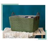 Handheld Woven Storage Basket For Laundry And Home Organization