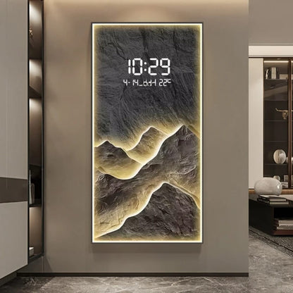 LED Layered Mountain Wall Clock