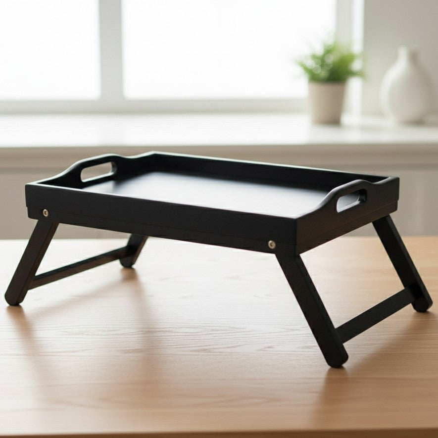 Breakfast In Bed Foldable Bamboo Tray