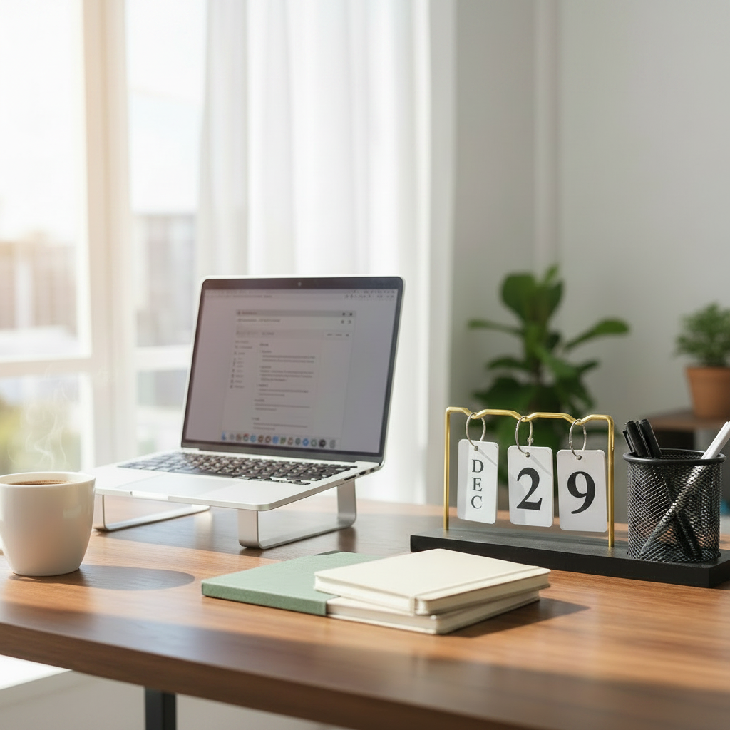 Desk Calendar & Pen Holder