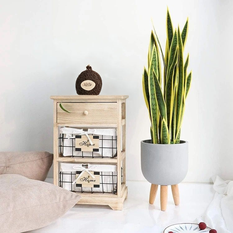 Real touch artificial snake plant 90cm tall with 12 realistic yellow edged sansevieria leaves for home office reception and interior décor styling.