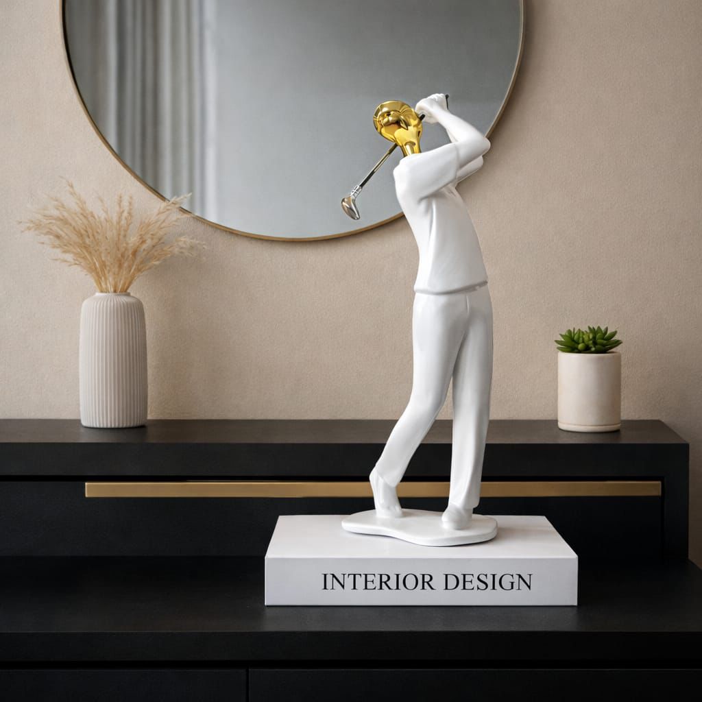 Golfin resin statue
