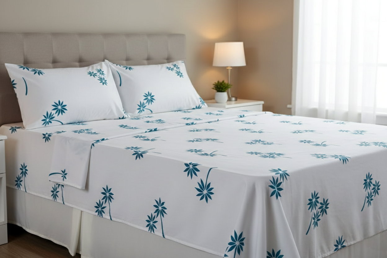 Printed Cotton Bedsheets Set