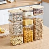 8Pcs Acrylic Storage Containers With Bamboo Lid