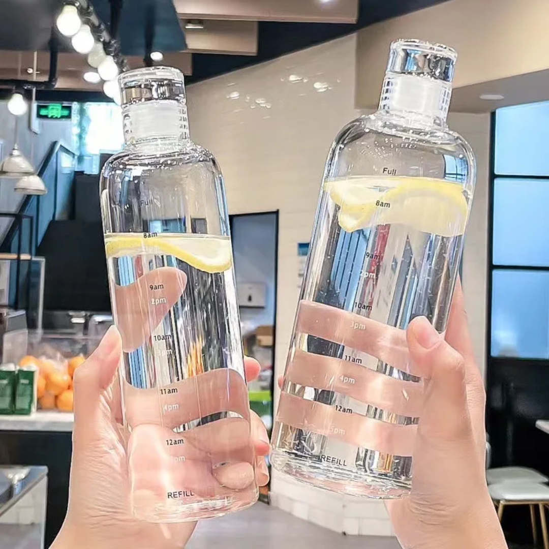 700ml Sports Water Bottle Leak Proof With Time Maker