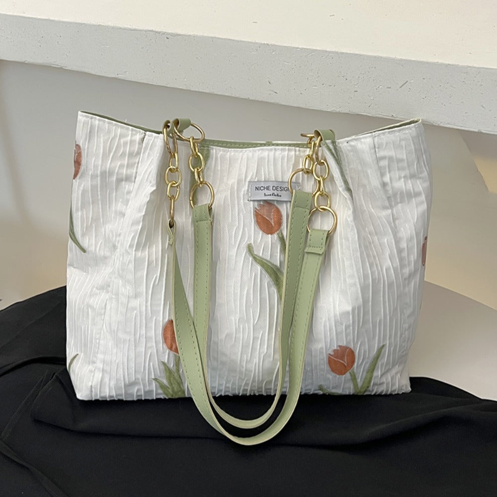 Floral Canvas Tote Bag