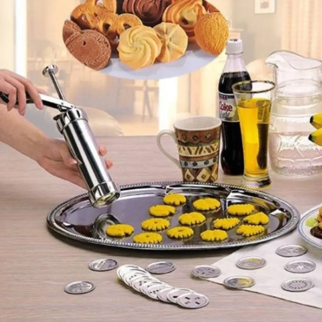 Stainless Steel 24-Option Cookie/Biscuit Press