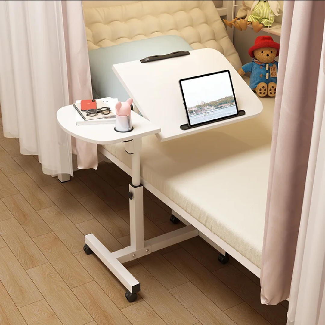 Adjustable Overbed Laptop Table With Wheels