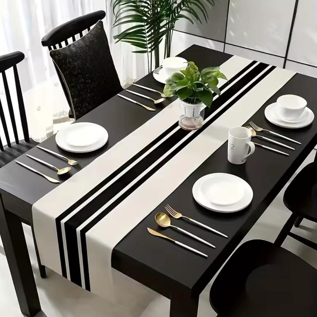 High quality linen table runner measuring 33x230cm for elegant dining and home table décor. 