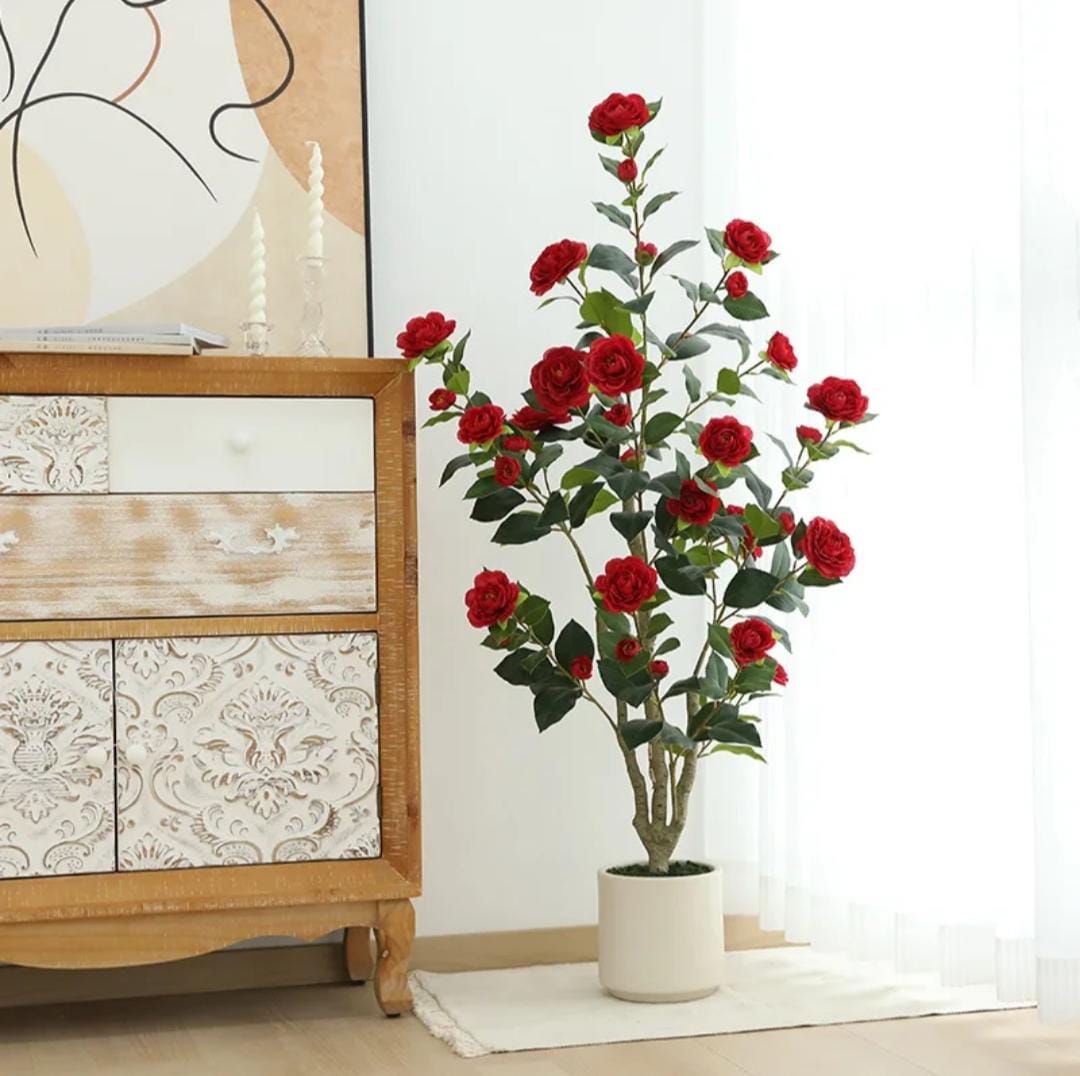 1.2m Artificial Camellia Tree