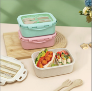 Bento Lunch Box with 2 Compartments and Spoon – 850ml