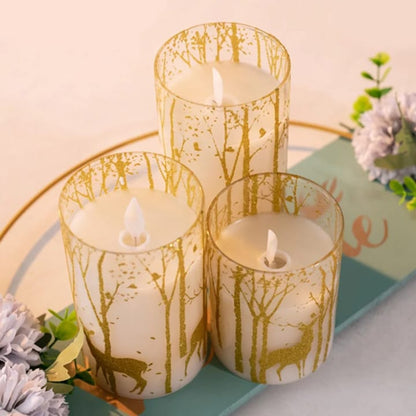 3 Piece LED Remote Control Candle Set