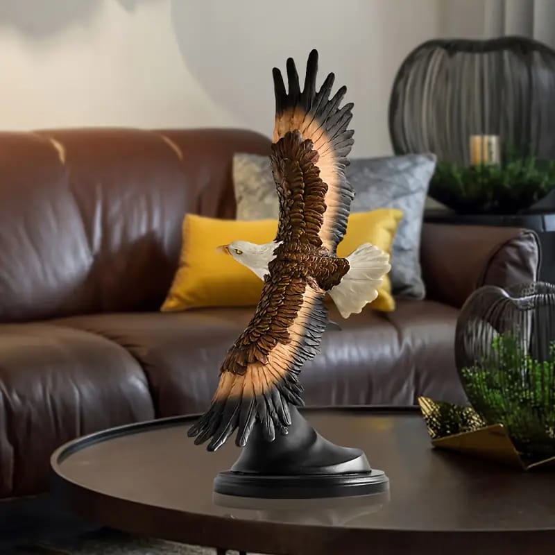 Flying Resin Bald Eagle Statue