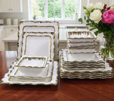 18Pc Gold Detail Ceramic Dinner Set