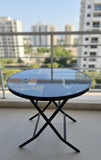 Foldable Round Accent Table