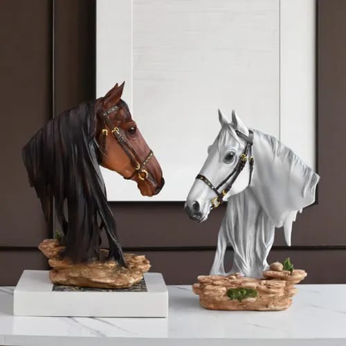 33cm Tall Horse Head Statue