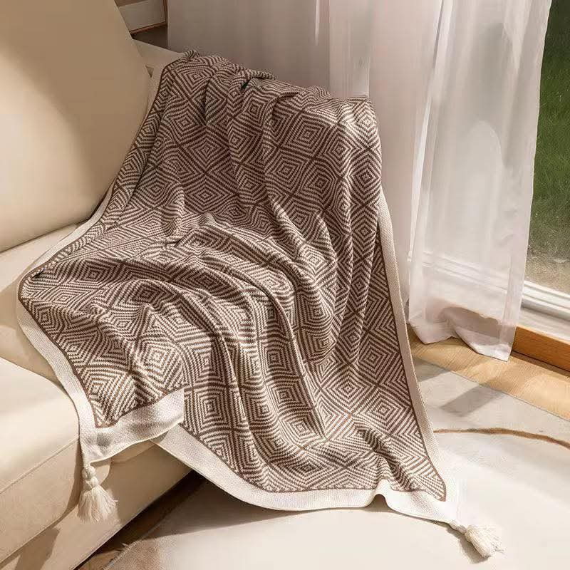 Bohemian knitted throw blankets