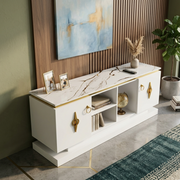 TV stand with storage compartments for living room entertainment setup