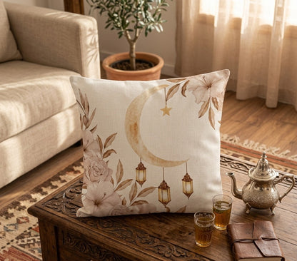 Islamic themed decorative cushion cover sized 45×45cm for home décor