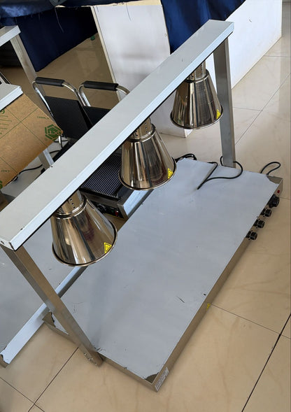 Triple Lamp Commercial Electric Food Warmer Station