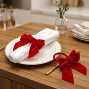 Red Velvet Bow Napkin Ring for Christmas Dinners, Weddings and Special Occasion Table Settings available in Nairobi, Kenya