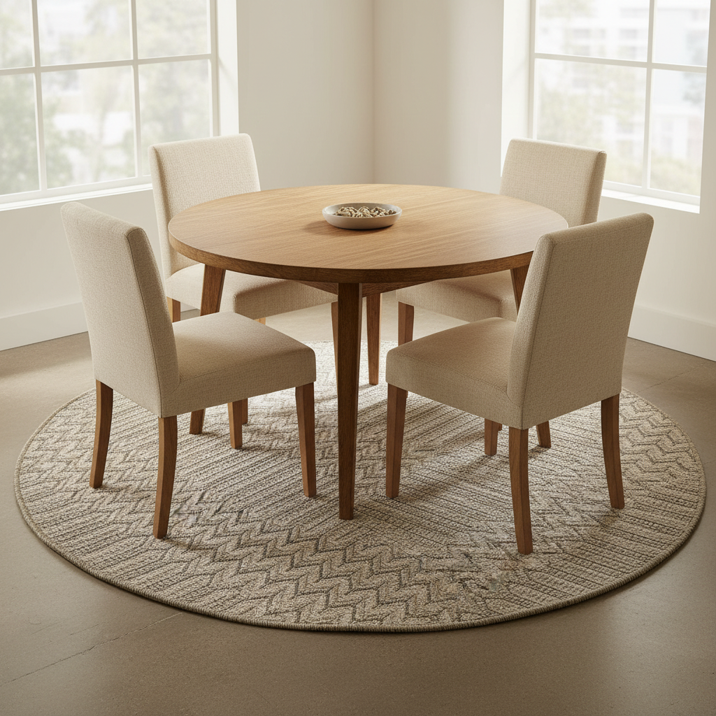 Oriental Weavers Oria Round Chevron Flat Weave Rug KBORIE214