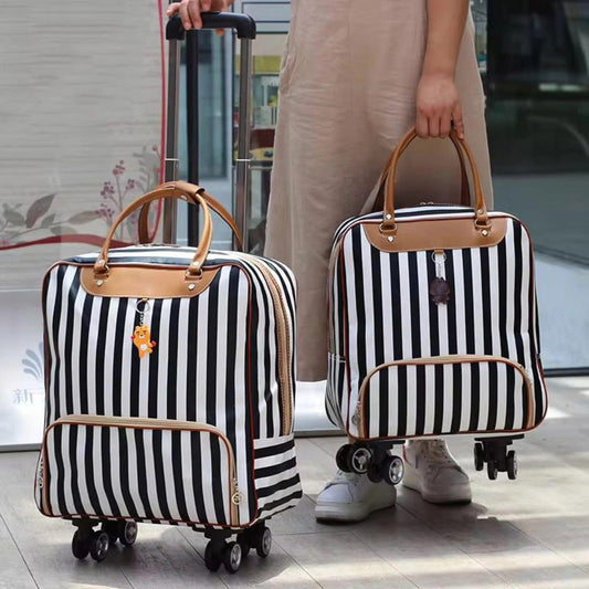 High-quality trolley travel bag with waterproof Oxford cloth and four universal wheels for smooth travel