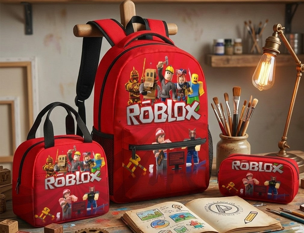 3-in-1 Roblox Themed Backpack Set