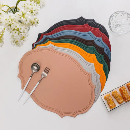Nordic leather waterproof anti-slip table mats 45cm