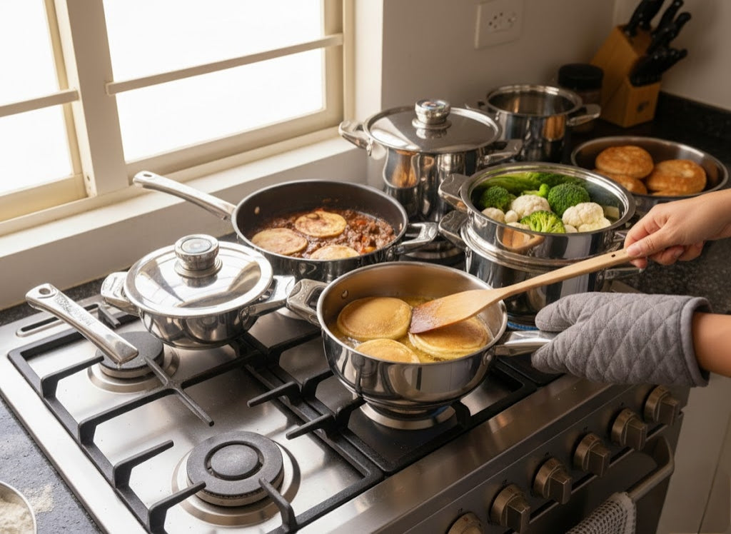 19-Piece Stainless Steel Sufuria Set