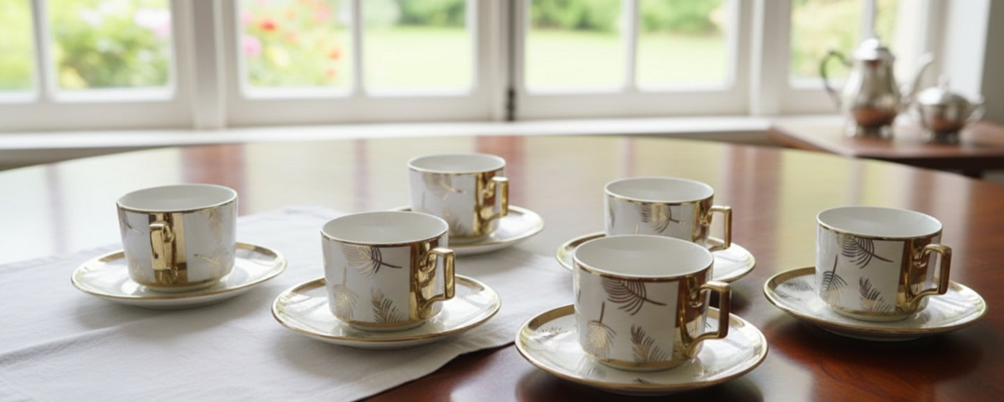 12-Piece Cup and Saucer Set