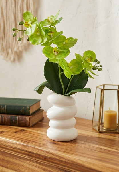Artificial Orchids with Plastic Vase